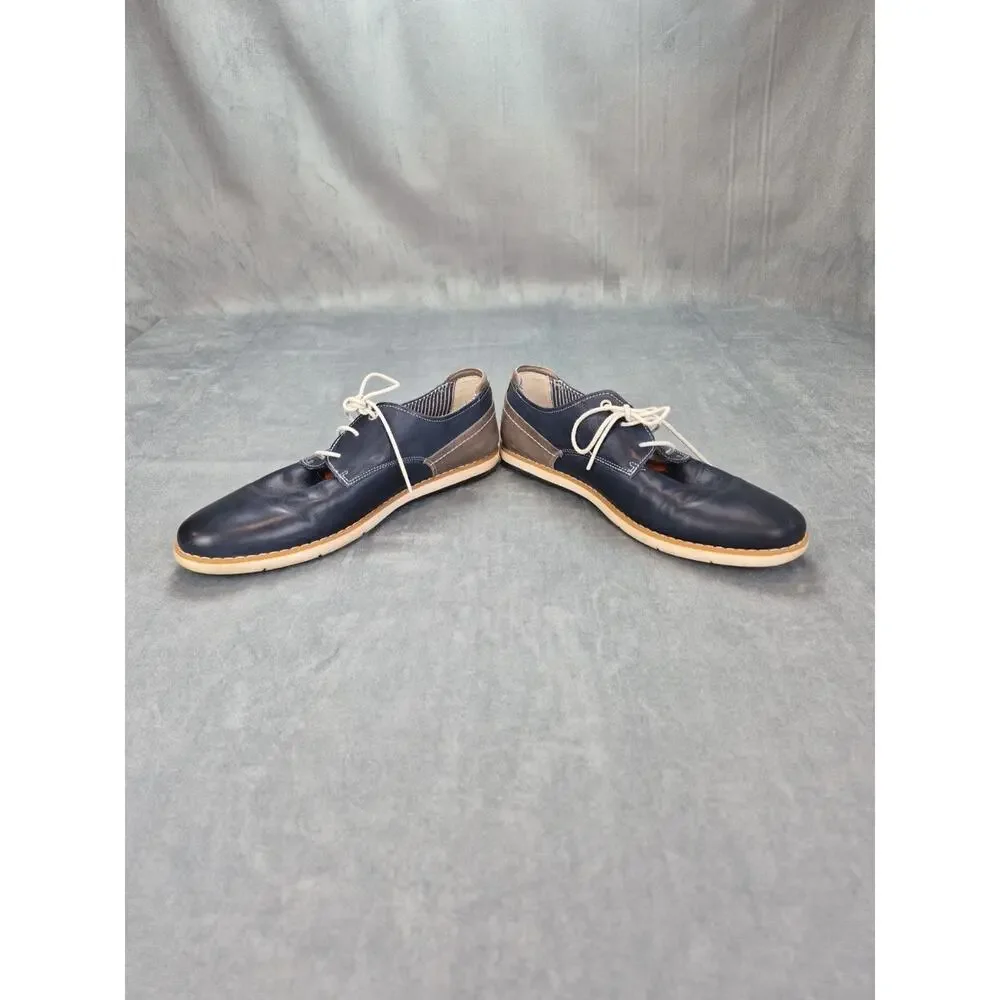 Pikolinos Olvera Lace Up Oxford Leather Shoes Blue Gray Men's 45 US 11-11.5